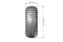 Louise R/C CR-Ardent 1/10 2.2" Crawler Tires, 12mm Hex, Super Soft, Mounted on Black Chrome Rim, Front/Rear (2) LT3237VBC (ONLINE ORDER ONLY)