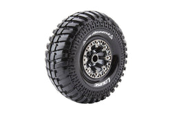 Louise R/C CR-Ardent 1/10 2.2" Crawler Tires, 12mm Hex, Super Soft, Mounted on Black Chrome Rim, Front/Rear (2) LT3237VBC (ONLINE ORDER ONLY)