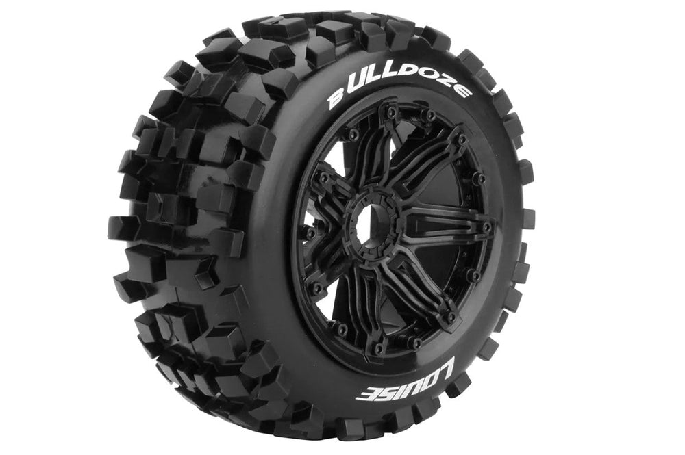 Louise R/C B-Ulldoze 1/5 Off-Road Buggy Tires, 24mm Hex, Mounted on Black Rims LT3244B (ONLINE ORDER ONLY)