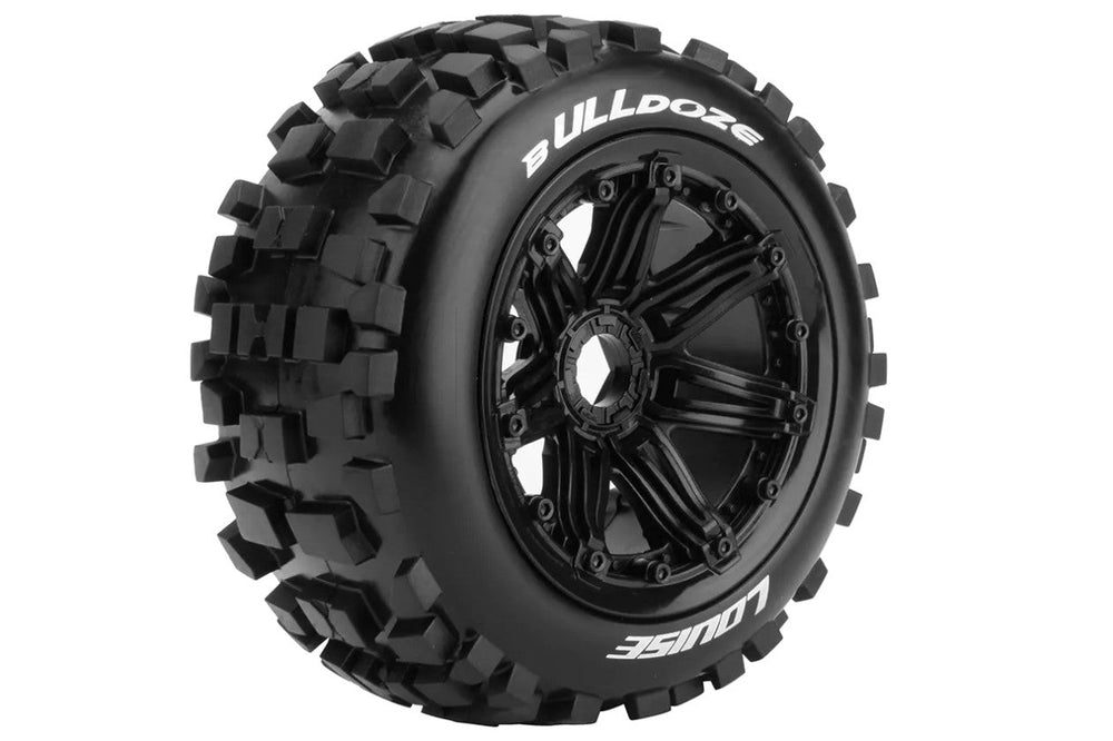 Louise R/C B-Ulldoze 1/5 Off-Road Buggy Tires, 24mm Hex, Mounted on Black Rims LT3268B (ONLINE ORDER ONLY)