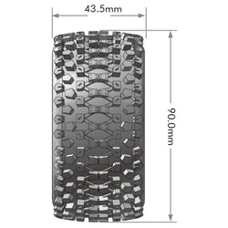 Louise R/C E-Uphill 1/10 4WD Rear Buggy Tire, Soft, Mounted on White LT3279SWKR (ONLINE ORDER ONLY)