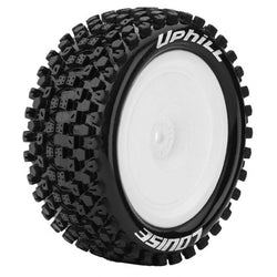 Louise R/C E-Uphill 1/10 4WD Rear Buggy Tire, Soft, Mounted on White LT3279SWKR (ONLINE ORDER ONLY)
