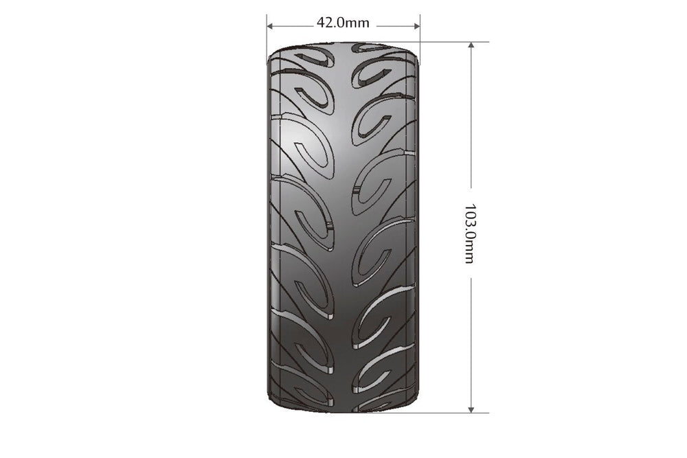 Louise R/C MFT GT-Tarmac 1/8 GT Tires, 17mm Hex, Soft, Mounted on Black Spoke Rim, Front/Rear (2) LT3285SB (ONLINE ORDER ONLY)