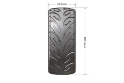 Louise R/C MFT GT-Tarmac 1/8 GT Tires, 17mm Hex, Soft, Mounted on Black Spoke Rim, Front/Rear (2) LT3285SB (ONLINE ORDER ONLY)