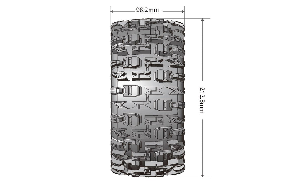 Louise R/C MFT X-Pioneer X-MAXX Sport Monster Truck Tires Mounted, 24mm Hex, (2) LT3296B (ONLINE ORDER ONLY)