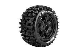 Louise R/C MFT X-Pioneer X-MAXX Sport Monster Truck Tires Mounted, 24mm Hex, (2) LT3296B (ONLINE ORDER ONLY)