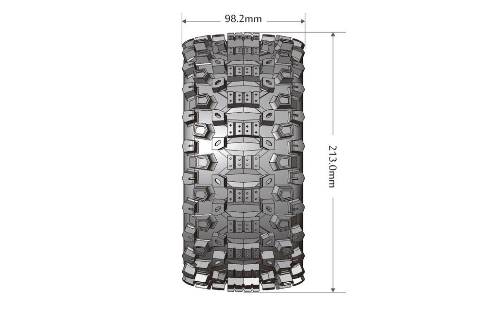 Louise RC MFT X-Uphill Monster Truck Belted Tires Mounted 24mm Hex Arrma Kraton 8S (2) LT3297BM (ONLINE ORDER ONLY)