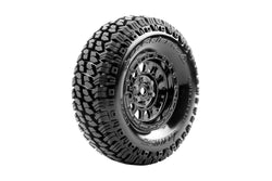 Louise R/C CR-Griffin 1/10 1.9" Crawler Class 1 Tires, 12mm Hex on Black Chrome Rim, Super Soft, Front/Rear (2) LT3344VBC (ONLINE ORDER ONLY)