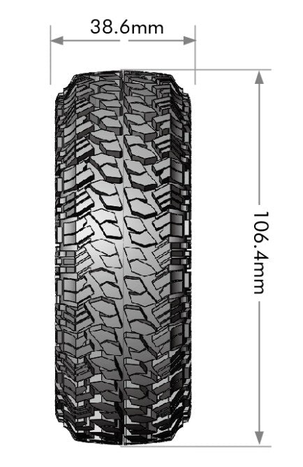 Louise R/C CR-Griffin 1/10 1.9" Crawler Class 1 Tires, Super Soft, (2) LT3344VI (ONLINE ORDER ONLY)