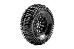 Louise R/C CR-Champ 1/10 1.9" Crawler Class 1 Tires, 12mm Hex, Super Soft, Mounted on Black Rim, Front/Rear (2) LT3345VB (ONLINE ORDER ONLY)