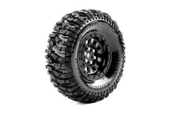Louise R/C CR-Mallet 1/10 1.9" Crawler Class 1 Tires, 12mm Hex on Black Rim, Super Soft, Front/Rear (2) LT3346VB (ONLINE ORDER ONLY)