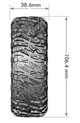 Louise R/C CR-Mallet 1/10 1.9" Crawler Class 1 Tires, 12mm Hex on Black Chrome Rim, Super Soft, Front/Rear (2) LT3346VBC (ONLINE ORDER ONLY)