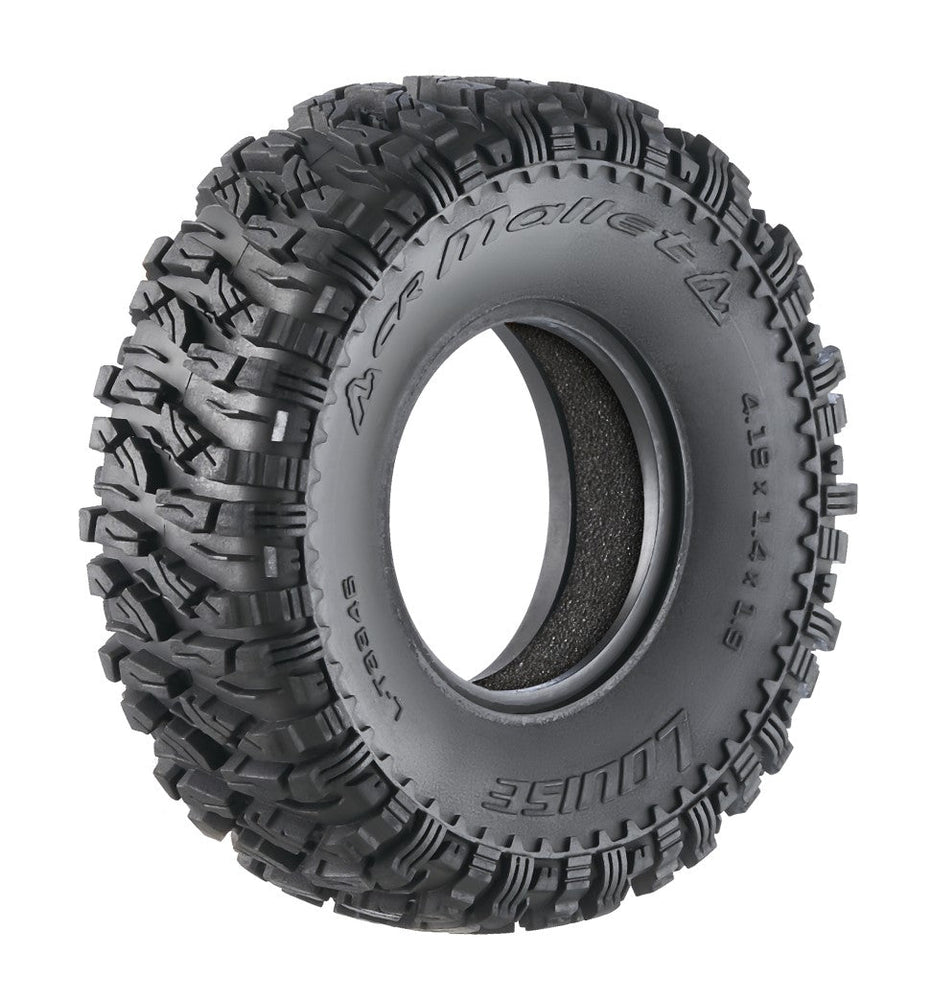 Louise R/C CR-Mallet 1/10  1.0" Crawler Class 1 Tires, 7mm Hex, Super (2) LT3346VI (ONLINE ORDER ONLY)