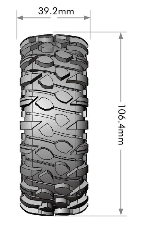 Louise R/C CR-Rowdy 1/10 1.9" Crawler Class 1 Tires, 12mm Hex on Black Rim, Super Soft, Front/Rear (2) LT3347VB (ONLINE ORDER ONLY)