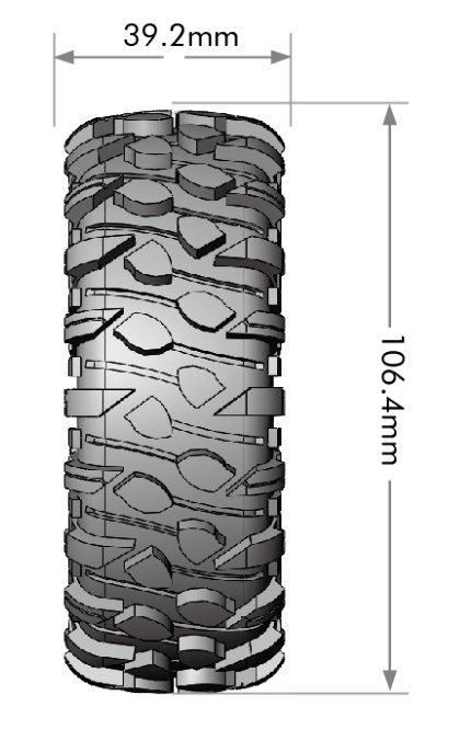 Louise R/C CR-Rowdy 1/10 1.9" Crawler Class 1 Tires, Super Soft, (2) LT3347VI (ONLINE ORDER ONLY)