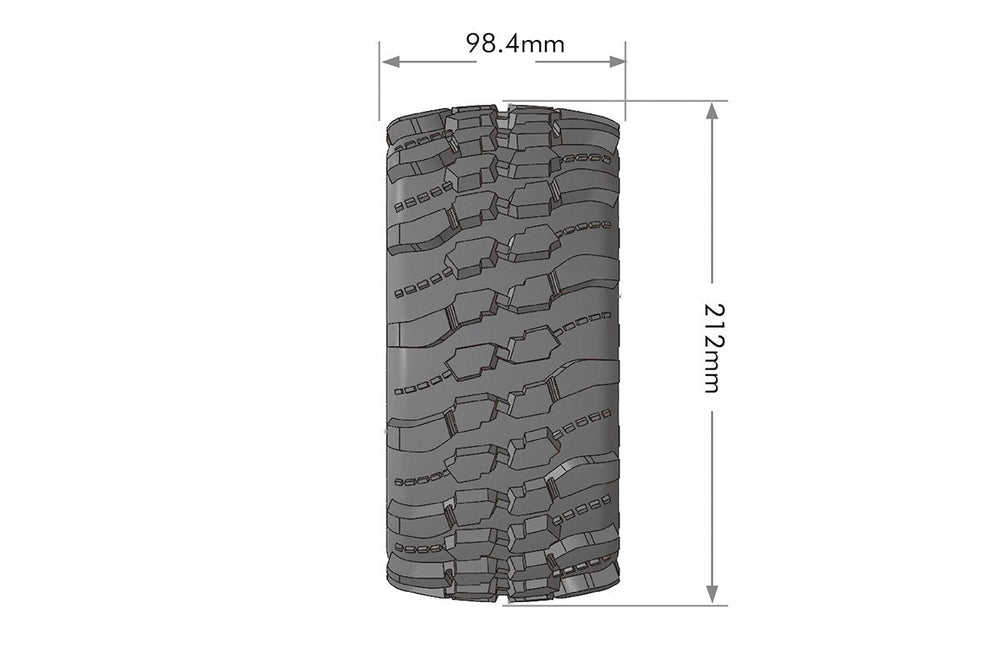 Louise RC MFT X-Champ Monster Truck Belted Tires Mounted 24mm Hex Kraton 8S (2) LT3349BM (ONLINE ORDER ONLY)