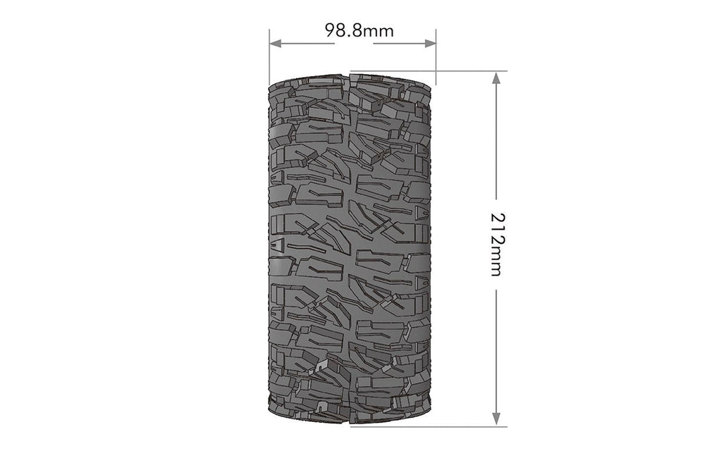 Louise R/C MFT X-Mallet X-MAXX XRT Sport Monster Truck Tires, 24mm Hex, (2) LT3350B (ONLINE ORDER ONLY)