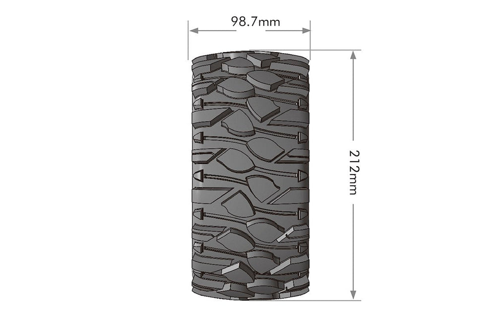 Louise R/C MFT X-Rowdy Sport Monster Truck Belted Tires, 24mm Hex, Mounted (2) Kraton 8S LT3351BM (ONLINE ORDER ONLY)