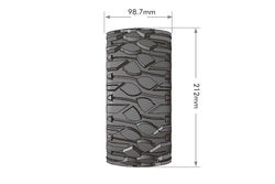 Louise R/C MFT X-Rowdy Sport Monster Truck Belted Tires, 24mm Hex, Mounted (2) Kraton 8S LT3351BM (ONLINE ORDER ONLY)