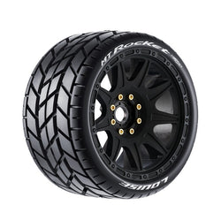 Louise R/C MT-Rocket Speed 1/8 Monster Truck Belted Tires Mounted Low Profile 17mm Hex 0" & 1/2" Offset (2) LT3353SB (ONLINE ORDER ONLY)
