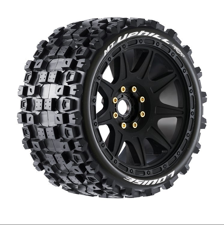 Louise R/C MT-Uphill Speed 1/8 3.2 Monster Truck Belted Tires Mounted Low Profile 17mm Hex 0" & 1/2" Offset (2) LT3354SB (ONLINE ORDER ONLY)