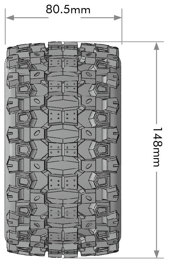 Louise R/C MT-Uphill Speed 1/8 3.2 Monster Truck Belted Tires Mounted Low Profile 17mm Hex 0" & 1/2" Offset (2) LT3354SB (ONLINE ORDER ONLY)
