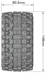 Louise R/C MT-Uphill Speed 1/8 3.2 Monster Truck Belted Tires Mounted Low Profile 17mm Hex 0" & 1/2" Offset (2) LT3354SB (ONLINE ORDER ONLY)