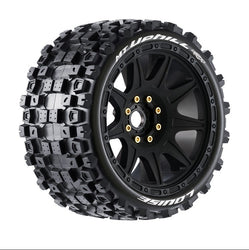 Louise R/C MT-Uphill Speed 1/8 3.2 Monster Truck Belted Tires Mounted Low Profile 17mm Hex 0" & 1/2" Offset (2) LT3354SB (ONLINE ORDER ONLY)