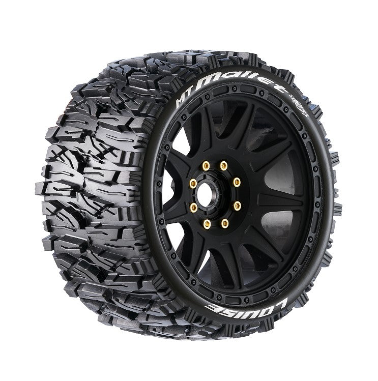 Louise R/C MT-Mallet Speed 1/8 Monster Truck Belted Tires Mounted Low Profile 17mm Hex 0" & 1/2" Offset (2) LT3355SB (ONLINE ORDER ONLY)