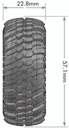 Louise R/C CR-Champ 1/18, 1/24 1.0" Crawler Tires, 7mm Hex, Super (2) LT3366VB (ONLINE ORDER ONLY)