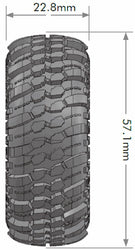 Louise R/C CR-Champ 1/18, 1/24 1.0" Crawler Tires, Super Soft, (2) LT3366VI (ONLINE ORDER ONLY)