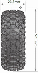 Louise R/C CR-Uphill 1/18, 1/24 1.0" Crawler Tires, 7mm Hex, Super (2) LT3369VB (ONLINE ORDER ONLY)