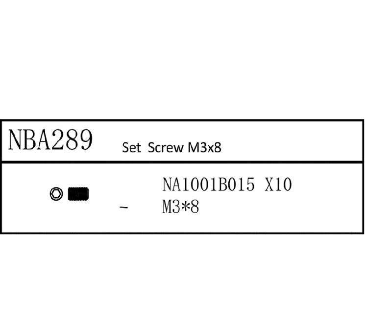 Louise R/C Set Screw M3x8, for LDX Drift, LRX Rally, LTX Touring, LMX NBA289 (ONLINE ORDER ONLY)