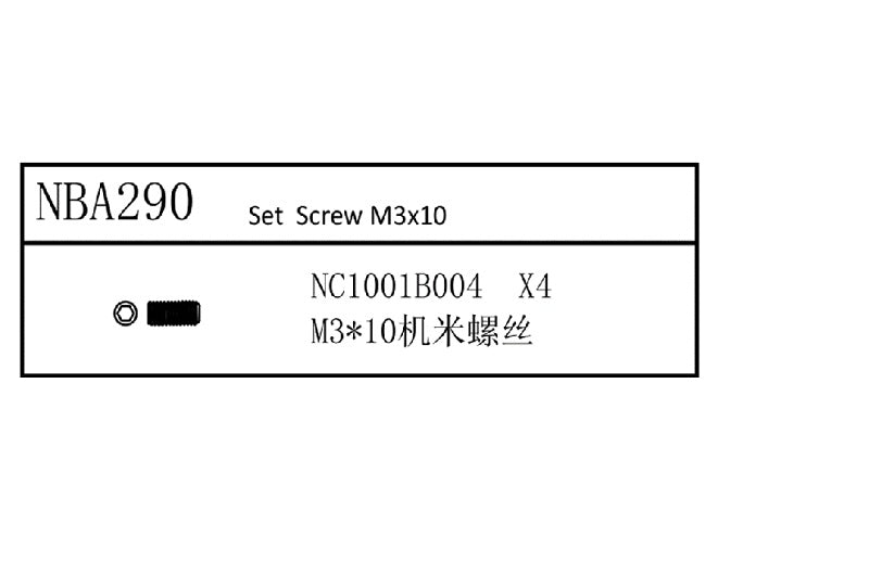 Louise R/C Set Screw M3x10, for LDX Drift LRX Rally, LTX Touring, LMX NBA290 (ONLINE ORDER ONLY)