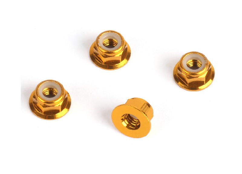 Louise R/C M4 Flange Nylon Lock Nut (4pcs Fits LDX Drift, LRX Rally, LTX NBA352 (ONLINE ORDER ONLY)