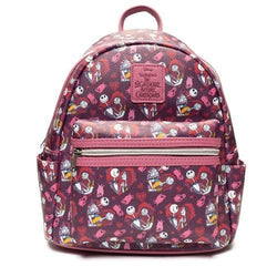 Loungefly The Nightmare Before Christmas Jack and Sally Hearts Mini-Backpack - Entertainment Earth Exclusive (ONLINE ORDER ONLY)