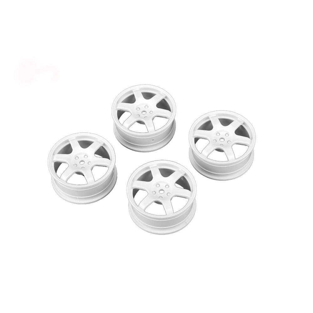 Louise R/C 6 Spoke Wheel - White/24mm (ET -0mm), Fits T410 Drift & Rally NHA452 (ONLINE ORDER ONLY)