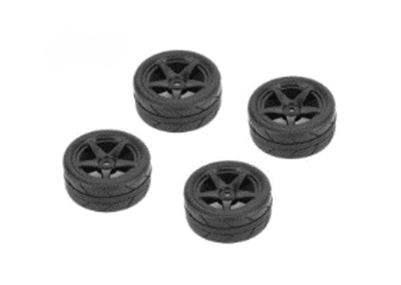 Louise R/C 1/10 Tires 5 Spoke Wheel Black (26mm), Fits LDX Drift, LRX NHA477 (ONLINE ORDER ONLY)