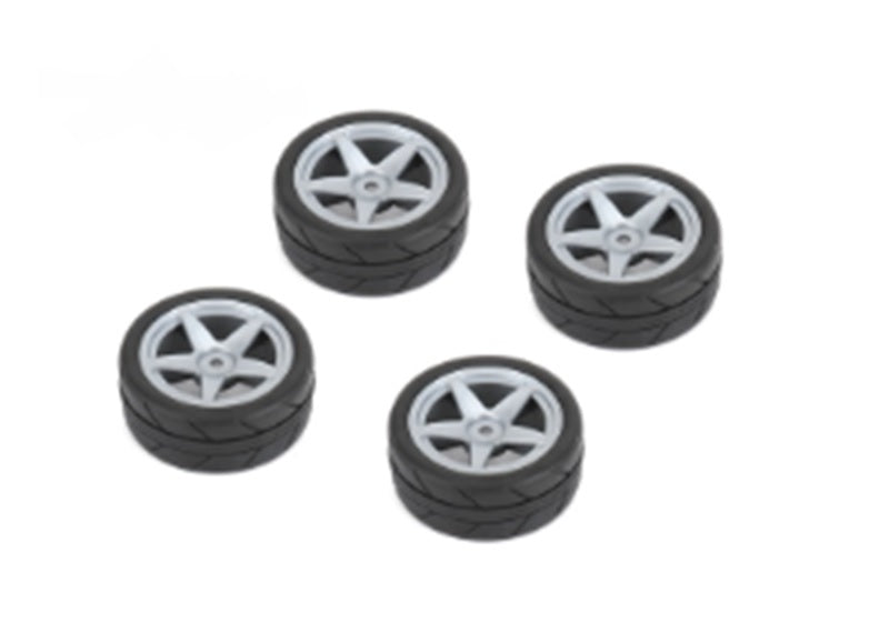 Louise R/C 1/10 Tires 5 Spoke Wheel Gray (26mm), Fits LDX Drift, LRX NHA478 (ONLINE ORDER ONLY)