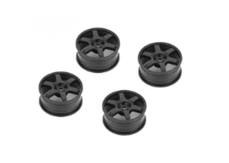 Louise R/C 6 Spoke Wheel Black / 24mm (ET-0mm), Fits LDX Drift, LRX NHA481 (ONLINE ORDER ONLY)