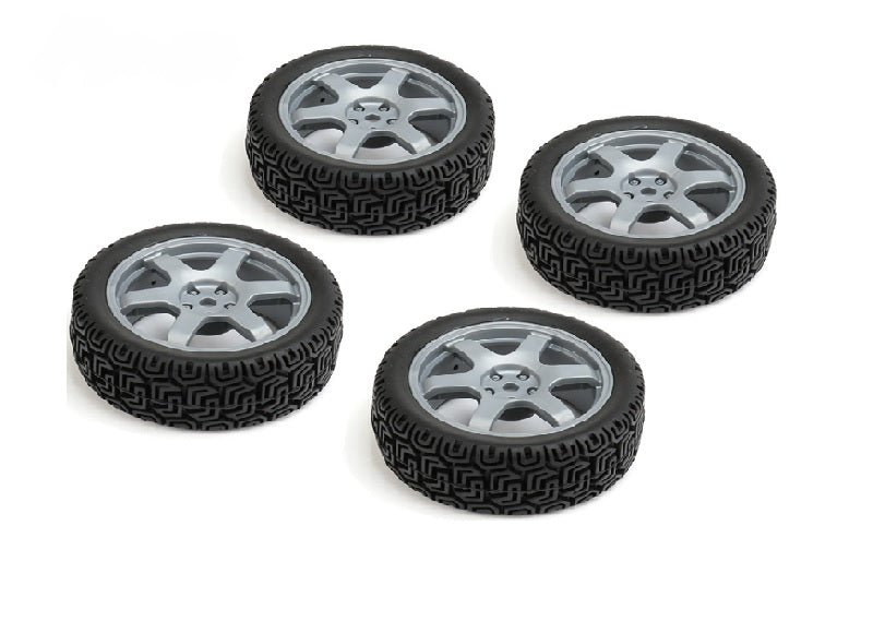 Louise R/C 1/10 Rally Tires 6 Spoke Wheel Gray / ET-0mm (4pcs) NHA486 (ONLINE ORDER ONLY)