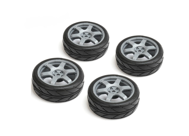 Louise R/C 1/10 Road Tires 6 Spoke Wheel, Gray / ET-0mm (4pcs) NHA488 (ONLINE ORDER ONLY)