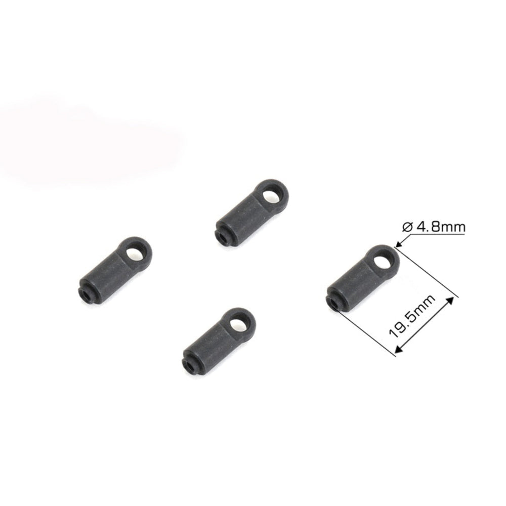 Louise R/C T410 Rally Rear Shock Ball End (19.5mm) 4pcs NHA516 (ONLINE ORDER ONLY)