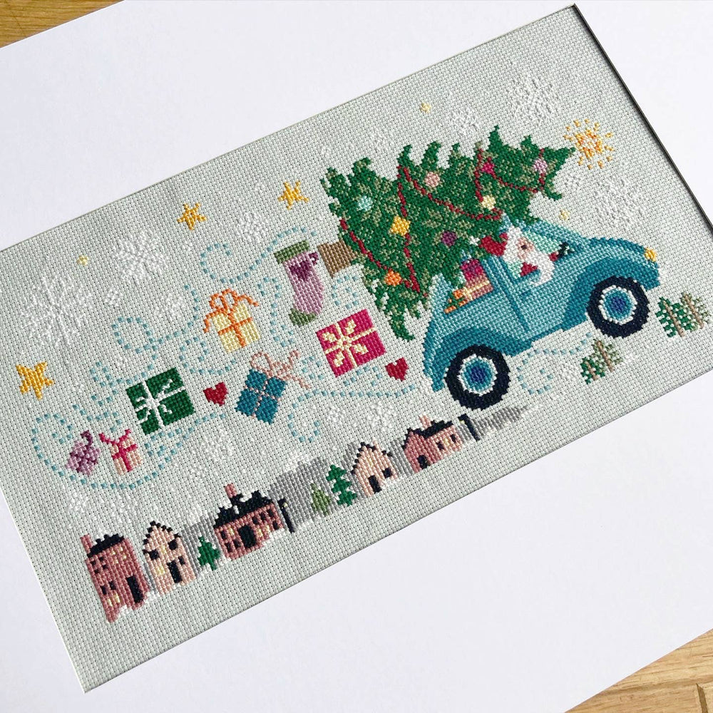 Driving Home for Christmas Cross Stitch Kit – Love Poppet Winter Stitch-Along (ONLINE ORDER ONLY)