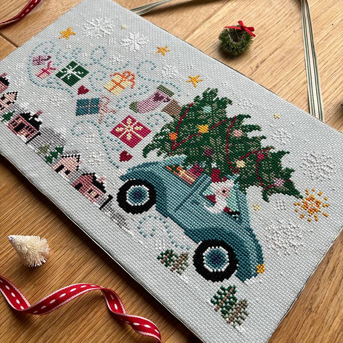 Driving Home for Christmas Cross Stitch Kit – Love Poppet Winter Stitch-Along (ONLINE ORDER ONLY)
