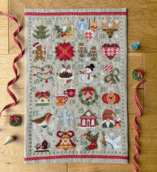 Feeling Festive Advent Printed Cross Stitch Pattern – Love Poppet Christmas Design (ONLINE ORDER ONLY)