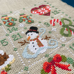 Feeling Festive Advent Printed Cross Stitch Pattern – Love Poppet Christmas Design (ONLINE ORDER ONLY)
