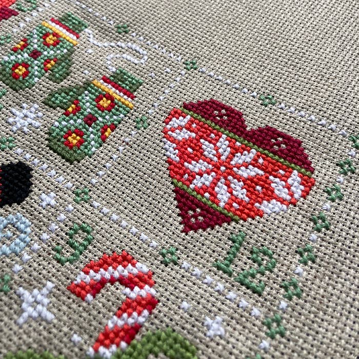 Feeling Festive Advent Printed Cross Stitch Pattern – Love Poppet Christmas Design (ONLINE ORDER ONLY)