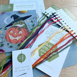 Love Poppet – Pumpkin Toad Cross Stitch Kit (ONLINE ORDER ONLY)