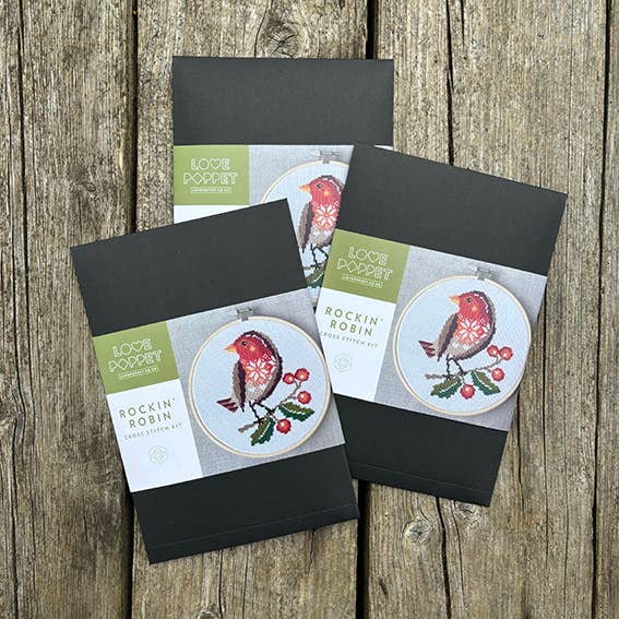 Love Poppet - Rockin Robin - Cross Stitch Kit (ONLINE ORDER ONLY)